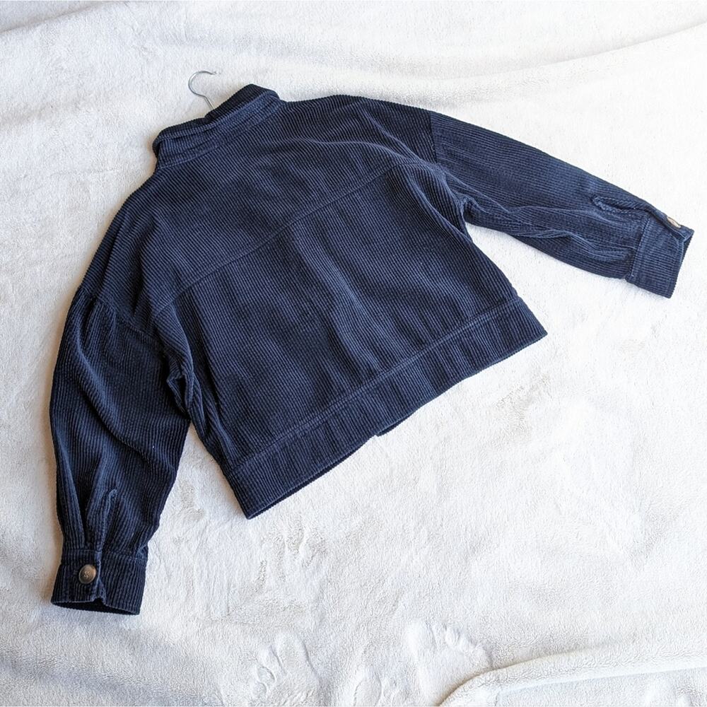 Anthropologie Sparkz Copenhagen Amanda Navy Blue Corduroy Cropped Jacket, size S - Picture 3 of 6